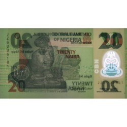 Nigéria - Pick 34t - 20 naira - Série JZ - 2025 - Polymère - Etat : NEUF