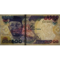 Nigéria - Pick 30s - 500 naira - Série AF/78 - 2020 - Etat : SUP+ à SPL