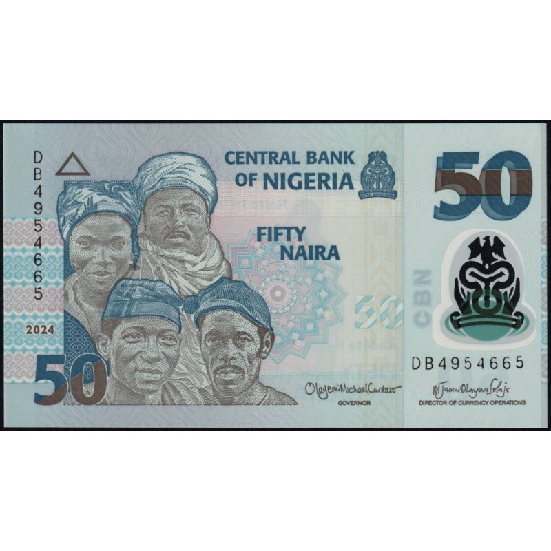 Nigéria - Pick 40n - 50 naira - Série DB - 2024 - Polymère - Etat : NEUF