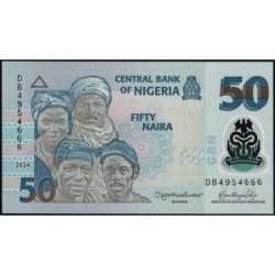 Nigéria - Pick 40n - 50 naira - Série DB - 2024 - Polymère - Etat : NEUF