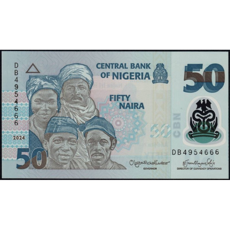 Nigéria - Pick 40n - 50 naira - Série DB - 2024 - Polymère - Etat : NEUF