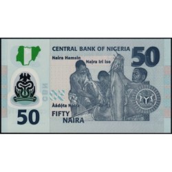 Nigéria - Pick 40o_2 - 50 naira - Série CU - 2025 - Polymère - Etat : NEUF