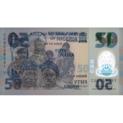Nigéria - Pick 40o_2 - 50 naira - Série CU - 2025 - Polymère - Etat : NEUF