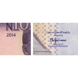 Nigéria - Pick 41a_1 - 100 naira - Série BW - 2014 - Commémoratif - Etat : NEUF