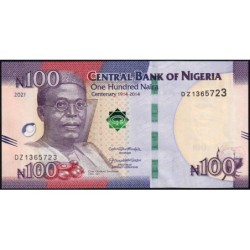 Nigéria - Pick 41c - 100 naira - Série DZ - 2021 - Commémoratif - Etat : NEUF