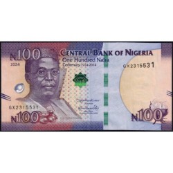 Nigéria - Pick 41e- 100 naira - Série GX - 2024 - Commémoratif - Etat : NEUF