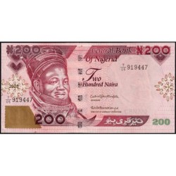 Nigéria - Pick 47b_2- 200 naira - Série T/05 - 2023 - Etat : NEUF