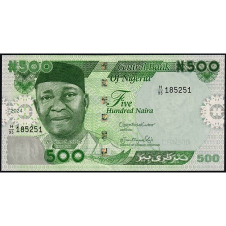 Nigéria - Pick 48c_2 - 500 naira - Série H/95 - 2024 - Etat : NEUF