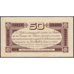 Toulouse - Pirot 122-22 - 50 centimes - Série 1 - 20/06/1917 - Petit numéro - Etat : SUP+