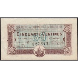 Toulouse - Pirot 122-22 variété - 50 centimes - Série 1 - 20/06/1917 - Etat : TTB+