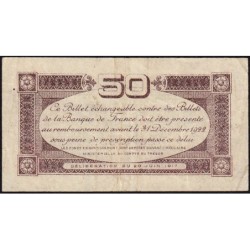 Toulouse - Pirot 122-22 - 50 centimes - Série 1 - 20/06/1917 - Etat : TTB-