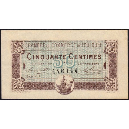 Toulouse - Pirot 122-22 - 50 centimes - Série 1 - 20/06/1917 - Etat : SUP