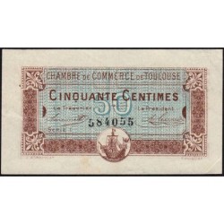 Toulouse - Pirot 122-22 variété - 50 centimes - Série 1 - 20/06/1917 - Etat : SUP