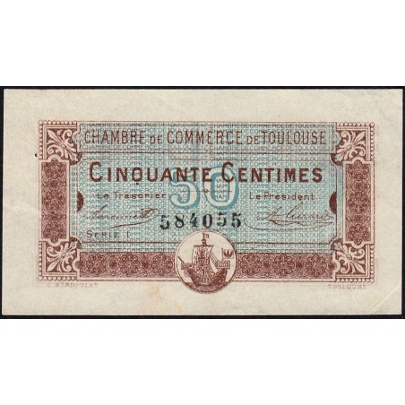 Toulouse - Pirot 122-22 variété - 50 centimes - Série 1 - 20/06/1917 - Etat : SUP