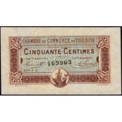 Toulouse - Pirot 122-22 variété - 50 centimes - Série 2 - 20/06/1917 - Etat : TTB