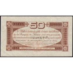 Toulouse - Pirot 122-22 variété - 50 centimes - Série 2 - 20/06/1917 - Etat : TTB