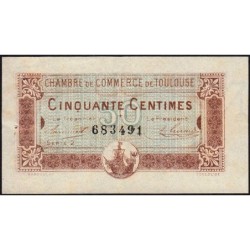 Toulouse - Pirot 122-22 variété - 50 centimes - Série 2 - 20/06/1917 - Etat : TTB+