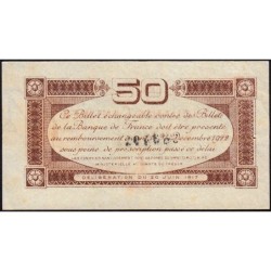 Toulouse - Pirot 122-22 variété - 50 centimes - Série 2 - 20/06/1917 - Etat : TTB+
