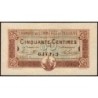 Toulouse - Pirot 122-22 variété - 50 centimes - Série 3 - 20/06/1917 - Etat : SUP