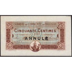 Toulouse - Pirot 122-25 variété - 50 centimes - Série 2- 20/06/1917 - Annulé - Etat : NEUF