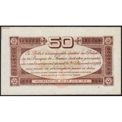 Toulouse - Pirot 122-25 variété - 50 centimes - Série 2- 20/06/1917 - Annulé - Etat : NEUF
