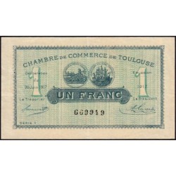 Toulouse - Pirot 122-27 - 1 franc - Série 1 - 20/06/1917 - Etat : TTB+
