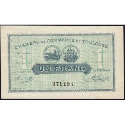 Toulouse - Pirot 122-27 variété - 1 franc - Série 1 - 20/06/1917 - Etat : TTB