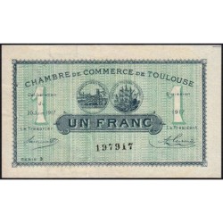 Toulouse - Pirot 122-27 variété - 1 franc - Série 3 - 20/06/1917 - Etat : TTB+