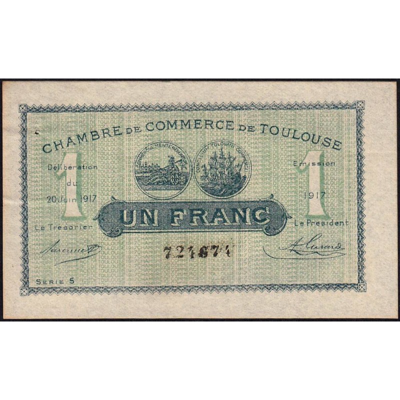Toulouse - Pirot 122-27 - 1 franc - Série 5 - 20/06/1917 - Etat : TTB+