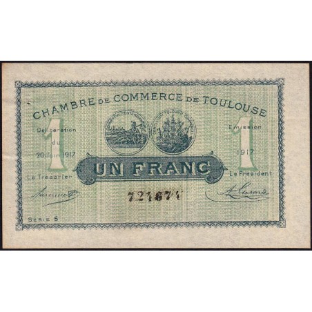 Toulouse - Pirot 122-27 - 1 franc - Série 5 - 20/06/1917 - Etat : TTB+