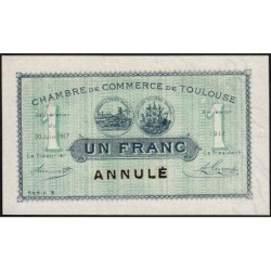 Toulouse - Pirot 122-31 variété - 1 franc - Série 3 - 20/06/1917 - Annulé - Etat : NEUF