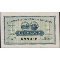 Toulouse - Pirot 122-31 variété - 1 franc - Série 4 - 20/06/1917 - Annulé - Etat : NEUF