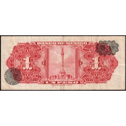Mexique - Pick 59l - 1 peso - Série BIM - Préfixe S - 22/07/1970 - Etat : TB