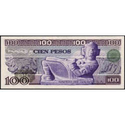 Mexique - Pick 68a - 100 pesos - Série KN - Préfixe S - 05/07/1978 - Etat : SPL+