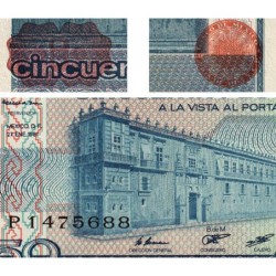 Mexique - Pick 73 - 50 pesos - Série KN - Préfixe P - 27/01/1981 - Etat : TTB+