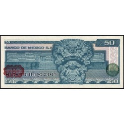 Mexique - Pick 73 - 50 pesos - Série LM - Préfixe L - 27/01/1981 - Etat : pr.NEUF