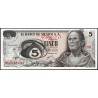 Mexique - Pick 62c_1 - 5 pesos - Série 1AW - Préfixe W - 27/06/1972 - Etat : NEUF