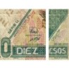 Mexique - Pick 105b - 10 pesos - Série U - Préfixe N - 10/03/1996 - Etat : TB-