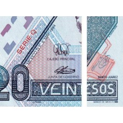 Mexique - Pick 106a - 20 pesos - Série Q - Préfixe E - 06/05/1994 - Etat : SUP+
