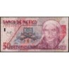 Mexique - Pick 112_4 - 50 pesos - Série CG - Préfixe P - 25/08/2000 - Etat : B+