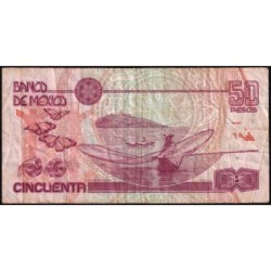Mexique - Pick 112_4 - 50 pesos - Série CL - Préfixe X - 25/08/2000 - Etat : TB-