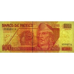 Mexique - Pick 118h_1 - 100 pesos - Série DN - Préfixe H - 07/09/2005 - Etat : TTB