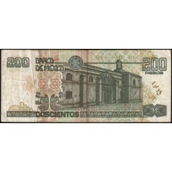 Mexique - Pick 119e_1 - 200 pesos - Série DJ - Préfixe V - 05/11/2004 - Etat : TB+
