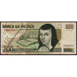 Mexique - Pick 119f_1 - 200 pesos - Série DK - Préfixe E - 19/06/2006 - Etat : TB