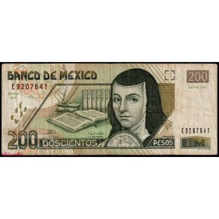 Mexique - Pick 119f_1 - 200 pesos - Série DK - Préfixe E - 19/06/2006 - Etat : TB