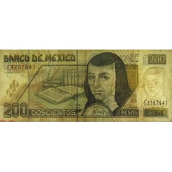 Mexique - Pick 119f_1 - 200 pesos - Série DK - Préfixe E - 19/06/2006 - Etat : TB