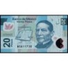 Mexique - Pick 122b - 20 pesos - Série C - Préfixe N - 22/11/2006 - Polymère - Etat : TTB