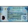 Mexique - Pick 122b - 20 pesos - Série C - Préfixe N - 22/11/2006 - Polymère - Etat : TTB