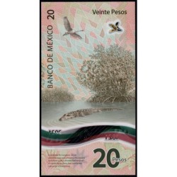 Mexique - Pick 132b_4 - 20 pesos - Série AP - 24/05/2021 - Polymère commémoratif - Etat : NEUF