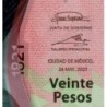 Mexique - Pick 132b_4 - 20 pesos - Série AP - 24/05/2021 - Polymère commémoratif - Etat : NEUF